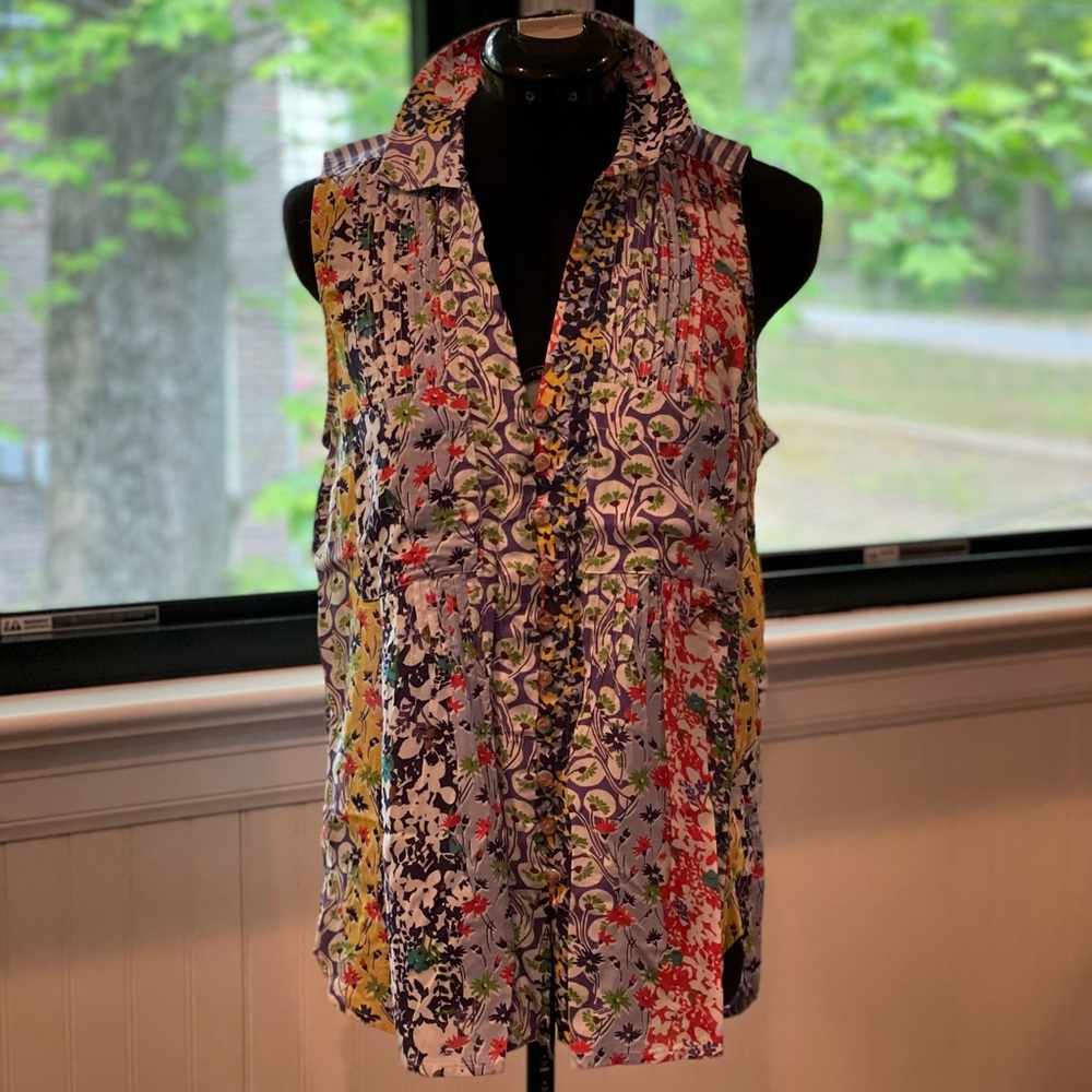NWT Anthropologie Maeve Floral Sleeveless Top